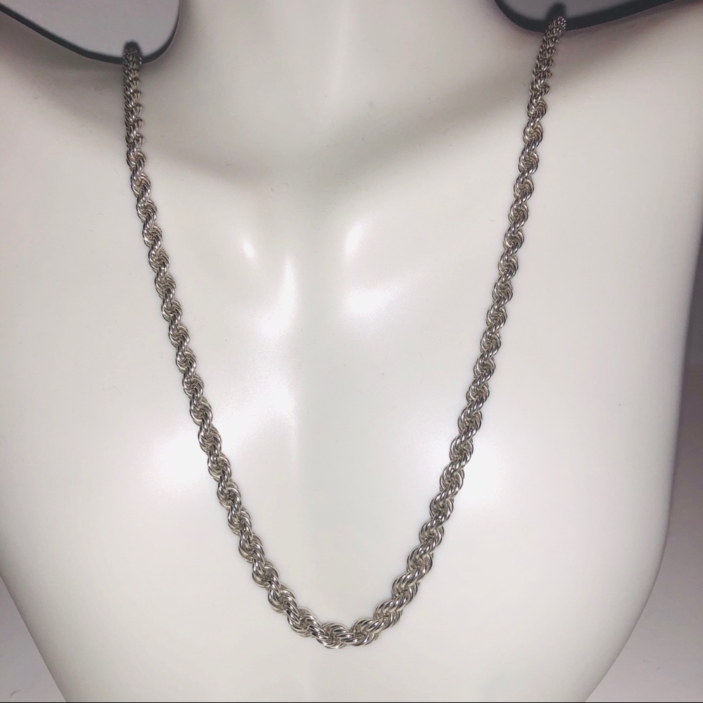 Sterling Silver Rope Necklace